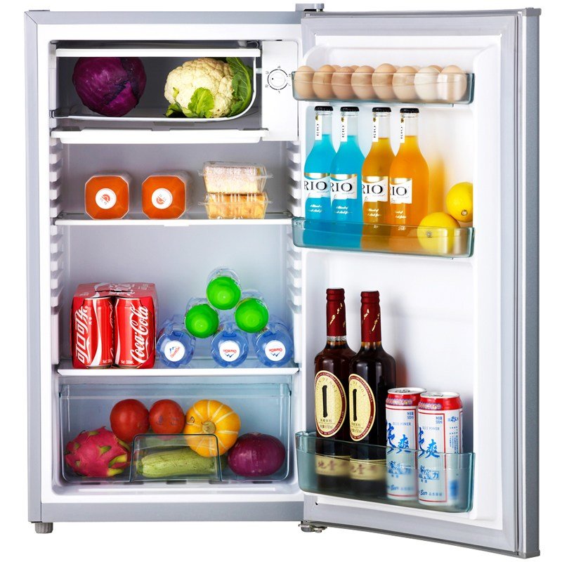 奥马(homa) bc-92 92升l 单门冰箱(银色) 小巧不占地冷藏大容积