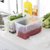 大容量厨房冰箱保鲜盒塑料带手柄长方形食品收纳盒大号带盖储物盒(粉色盖子+透明盒子（买1送1） 默认版本)第5张高清大图
