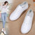 二层牛皮韩版休闲系带单鞋女小白鞋(白色 40)第5张高清大图