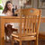 品尚美家餐桌 实木餐桌 现代简约长方形饭桌 茶色木餐桌椅组合 餐桌家具 (胡桃色 一桌六椅)第5张高清大图