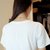 娇维安 夏季韩版女装中长款圆领体恤衫 宽松字母开叉短袖t恤女(白色 XL)第4张高清大图