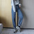 MISS LISA牛仔裤女长裤宽松休闲韩版老爹裤高腰显瘦收腰3622(深蓝色 XL)第2张高清大图