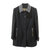 Burberry女士黑色羊毛领口拼皮铆钉设计长款保暖大衣 396612438黑 时尚百搭第5张高清大图