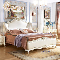 拉斐曼尼 卧室家具欧式床法式高端床婚床皮艺床实木床橡木床双人床GFA003(1.8m*2m)