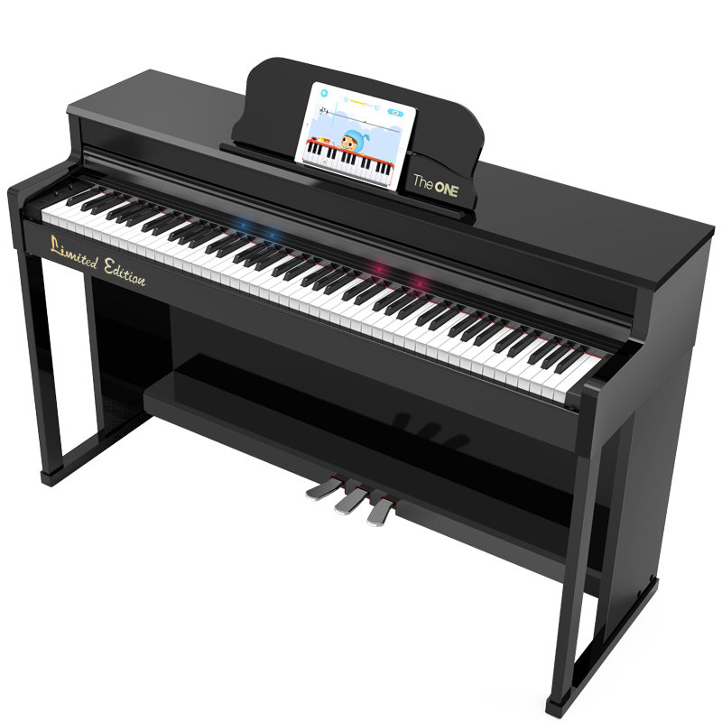 theone智能钢琴尊享烤漆版88键重锤电钢琴烤漆初学者家用成人数码钢琴