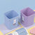 茶花桌面小垃圾桶小号迷你家用卫生间带盖有盖厨房卧室桌上的桌用(小号5L (浅紫）1个)第4张高清大图