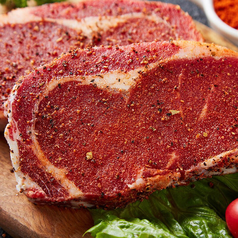 农夫好牛国产整切静腌眼肉牛排130克1片装眼肉牛扒黑椒牛排牛肉生鲜