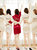 多想我婚礼晨袍女新娘伴娘团红色浴袍女夏薄长款冰丝绸结婚睡衣袍第5张高清大图