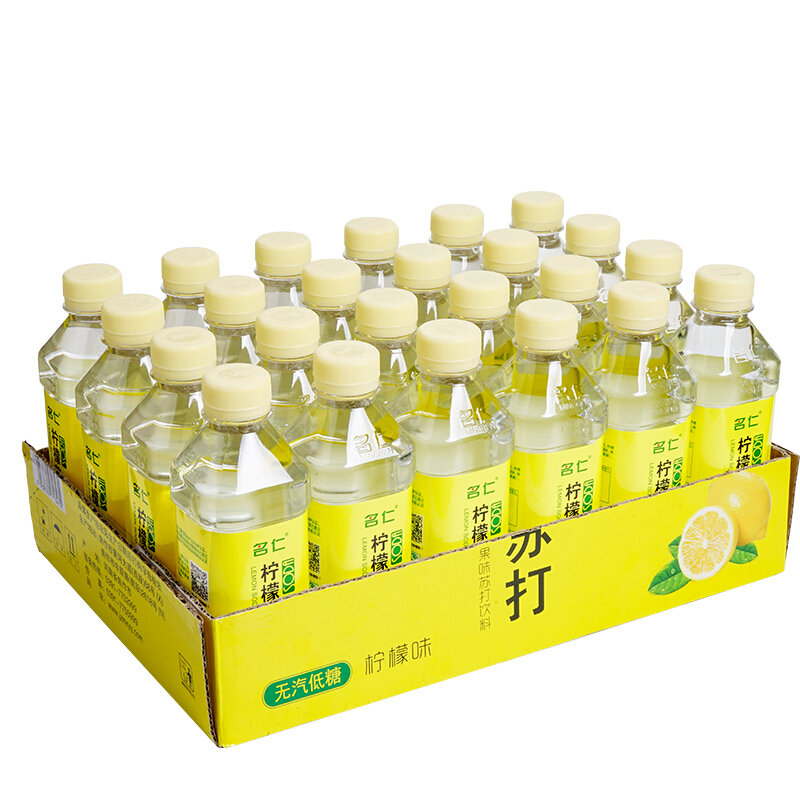 名仁柠檬苏打水饮料375ml24瓶整箱装果味补充维生素c