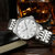 天梭(TISSOT)瑞士手表力洛克经典系列 钢带防水日历全自动机械男表T41.1.483.33(白盘银钢带)第2张高清大图