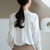 MISS LISA职业装衬衫女长袖工作服V领雪纺上衣神范宽松衬衣86217(白色 XL)第3张高清大图