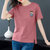 【灵薇雅】夏季韩系100%纯棉旺仔卡通印花宽松圆领短袖T恤衫D7176(天蓝色 XL)第4张高清大图