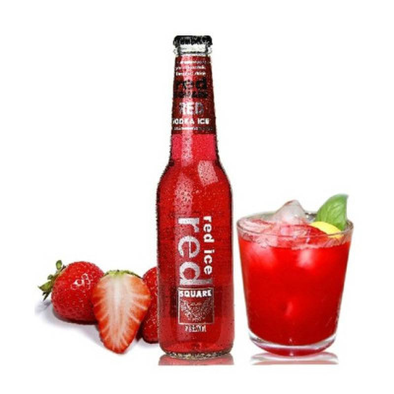 红广场 红冰伏特加预调酒 草莓味 270ml/瓶