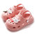 新款儿童拖鞋男女童家居家室内防滑卡通EVA软底中小童包头洞洞鞋(30-31（内长20cm） 粉色)第5张高清大图