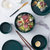 松发瓷器轻奢金边韩式面碗汤碗沙拉碗7.5英寸面碗-孔雀绿 环保材质第4张高清大图