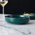松发瓷器轻奢金边韩式面碗汤碗沙拉碗7.5英寸面碗-孔雀绿 环保材质第2张高清大图