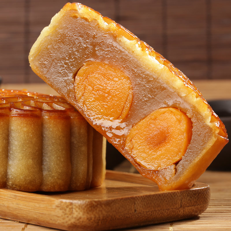 元朗荣华 广式月饼 中秋礼盒 双黄白莲蓉月饼740克