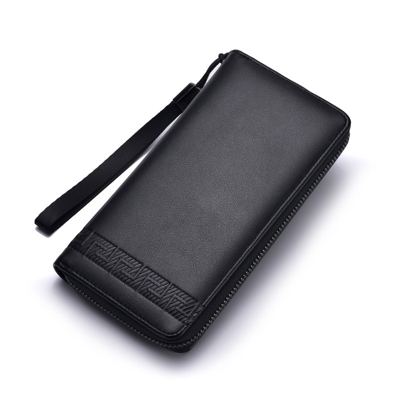 漫石(manshi)实用商务男士钱包 多卡位简约拉链钱夹钱袋(手包 款式b)