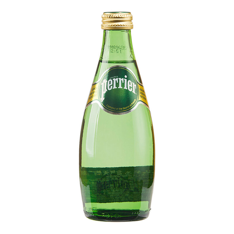 perrier巴黎水330ml24瓶气泡矿泉水原味天然矿泉水玻璃瓶国美超市甄选