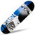 JOEREX/祖迪斯5174 比赛滑板炫酷枫木双翘板 四轮飞行滑板 极限运动刷街必备基础款轮滑滑板(蓝色)第2张高清大图