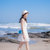 2018夏季新款女装修身显瘦流苏镂空水溶蕾丝ins超火的连衣裙裙子(白色)(XS)第3张高清大图