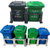 俊采云JunCaiYun户外塑料垃圾桶30L 50L分类塑料架JCY-34垃圾桶固定架 环卫分类垃圾桶分类架(黑色 JCY-34)第5张高清大图