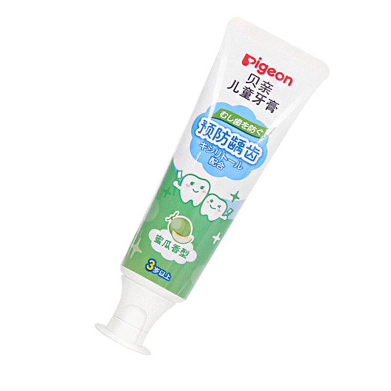 贝亲儿童牙膏蜜瓜香型50g乐娱购3岁以上双重预防龋齿