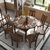 恒兴达 中式简约长桌子简约实木可折叠小户型圆桌胡桃木实木餐桌1.38米(胡桃色 一桌四椅)第2张高清大图