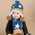韩版儿童套头帽婴儿帽子宝宝毛线帽子秋冬0-3-6-12个月小孩帽子围巾套装1-2-3岁(黑色 均码)第4张高清大图