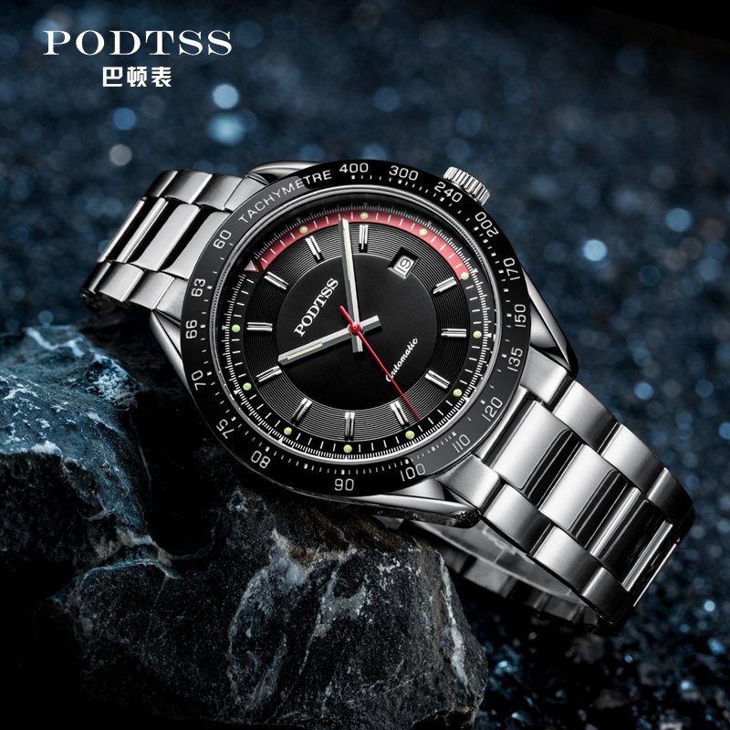 宾爵旗下巴顿寰宇征战系列圣殿行者全自动机械腕表pt6820寰宇征战黑壳