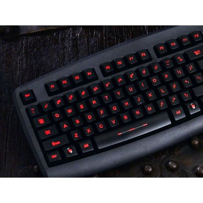 新贵（NEWMEN）GL-100发光有线游戏键盘（红光）