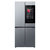 国美冰箱 BCD-GM412WPi 412L 十字对开门冰箱 21.5英寸 智慧屏 抗菌  醇雅银第2张高清大图