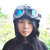 韩版时尚情侣四季通用哈雷太子盔 电动车摩托车夏季男女潮流头盔(粉红单星)第3张高清大图