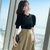 MISS LISA韩版短袖t恤时尚女装泡泡袖上衣C0025(白色 S)第5张高清大图