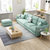 美天乐 布艺沙发组合北欧乳胶沙发现代简约客厅整装中小户型家具沙发套装(薄荷绿 三人位（海绵款）)第2张高清大图