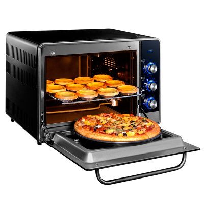 北美电器（ACA）ATO-MFR34D 电烤箱 热风循环 多功能烤箱 内置照明 炫目蓝背光灯 家用34升电烤箱