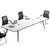 喜百灵XBL-HYZ001会议桌长桌简约现代小型板式培训桌长方形办公桌(灰白)第3张高清大图