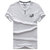 1809夏装新款战地吉普AFSJEEP男士纯棉弹力半袖T恤衫 V领短袖polo(白色)第4张高清大图