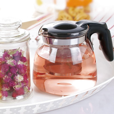 紫丁香WG29柠语玻璃茶壶茶叶罐二件组