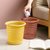 莫兰迪色卫生间垃圾筒 厨房厕所多功能垃圾分类桶 家用镂空废纸篓(大号红+大号黄)第2张高清大图