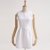 曼爱莎（myelsa）LQ1320057Y白色收腰花苞裙摆圆领无袖连衣裙(白色 S)第2张高清大图