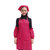 谋福 厨房店员工作围裙服 餐厅服务员围裙+头巾+袖套四件套 制服围裙可爱(枚红色)第2张高清大图