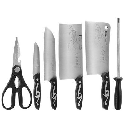 阳江十八子作锋刃七件套刀S1028 厨房刀具 不锈钢菜刀