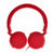 ULDUM U502手机耳机头戴式立体声带线控麦克风按键通用耳塞 (红色)第2张高清大图