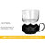 单壶/花茶杯茶壶套装飘逸杯玻璃功夫茶具(黑色 700ml 单壶 (单壶+4个杯))第5张高清大图