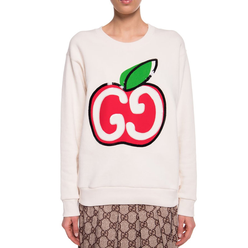 gucci白色女士卫衣帽衫469250xjcck9230xs白时尚百搭