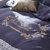 帝堡龙DIBAOLONG床上用品 简约纯色毛巾绣床上用品磨毛四件套件(烟熏紫)第4张高清大图
