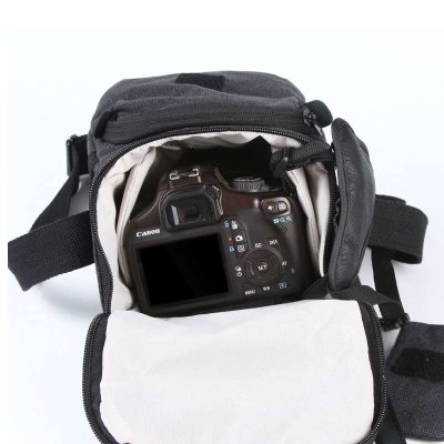 卡登（CADEN）M1 佳能EOS M2 100D 1200D 索尼富士徕卡 长焦数码微单相机包 休闲帆布单肩斜跨摄影包