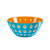 意大利guzzini 原装进口创意小吃碗家用水果碗甜品碗沙拉碗幻影波点碗 国美厨空间(橙蓝色 中号)第5张高清大图