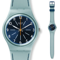 斯沃琪(Swatch)手表 色彩密码系列 石英男女表 蓝色时针GM184